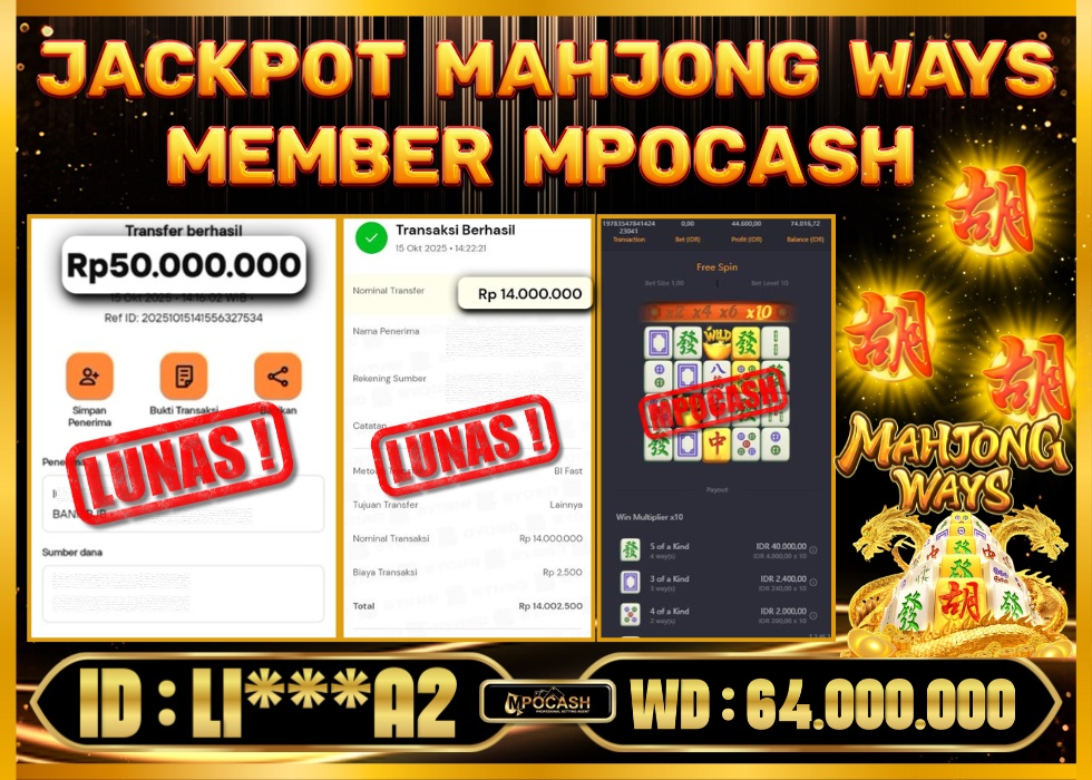 MPOCASH JACKPOT MAHJONG WAYS